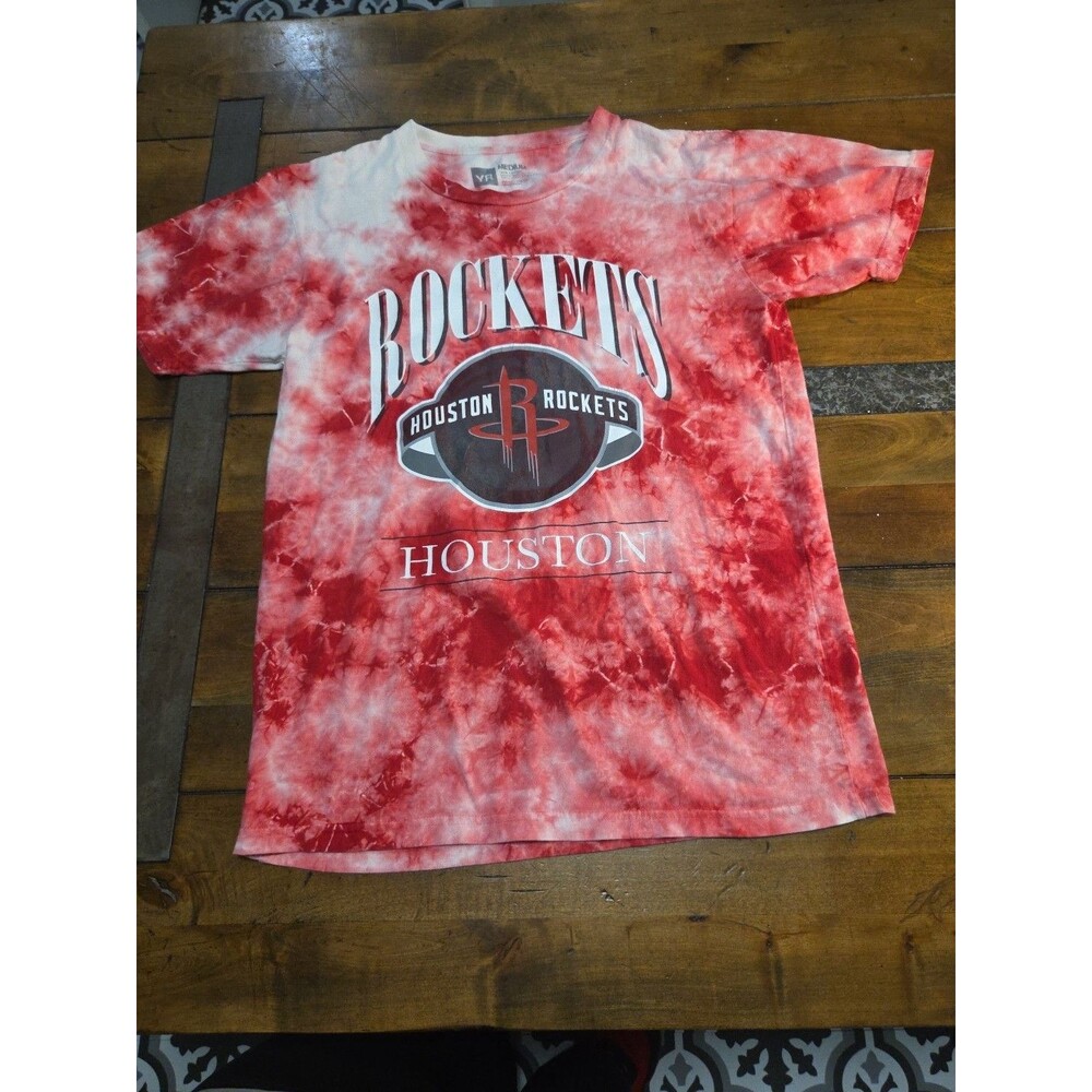 Young & Reckless Houston Rockets NBA Tie Dye Graphic T Shirt Red Men’s Medium
